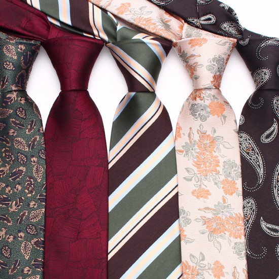 Lei'er 8cm business formal ties, men's polyester jacquard business retro ties, manufacturer, ready-to-stock, multiple colors.