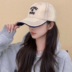 Korean Fringe Baseball Cap with Unique Style to Make Face Look Smaller Baseball Cap with Duckbill Tongue Insulated Sun Hat for Spring and Summer Sun Protection and Shade Hat for Street Casual Wear
