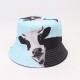 Spring and summer fresh style bucket hat, outdoor travel sun protection and sun protection hat, strawberry fruit pattern, double-sided bucket hat for women. Spring and summer fresh style bucket hat, outdoor travel sun protection and sun protection hat, strawberry fruit pattern, double-sided bucket hat for women.