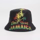 Overseas heart-printed graffiti bucket hat, sweet and clear, versatile and casual sun visor for women