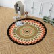 TEMU cross-border round Persian crystal velvet carpet for home decoration, hanging basket chair mat, easy-care bedside rug for the bedroom