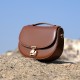 Original New Genuine Leather Saddle Bag, Retro Wide Shoulder Strap Women's Bag, Luxury High-End Niche Casual Crossbody Small Bag with Lock