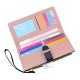 Long length wallet for women - detachable zipper, fashionable patchwork handbag, multi-card slot, large capacity leather bag, mobile phone bag