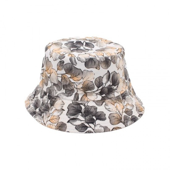 Spring/Summer styles Bucket hat with digital leaf print, travel art bucket hat, reversible visor, foldable sun hat Spring/Summer styles Bucket hat with digital leaf print, travel art bucket hat, reversible visor, foldable sun hat