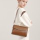 Women's bags, 2025 new spring and summer versatile, high-end, large-capacity genuine leather women's crossbody bag, single-shoulder pillow bag