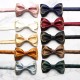 Men's custom-made bow ties, solid-color wedding bow ties for groomsmen and groomsmen, wholesale polyester yarn-dyed bow ties
