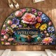 Cross-border American-style semi-circular floor mats, stain-resistant, easy-care floor mats for home entryways, in stock for dropshipping