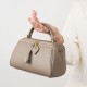 Genuine leather elegant women's bag, 2025 new retro and simple classic Boston handbag, cowhide crossbody shoulder bag