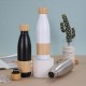 New cross-border bamboo-bottomed cola bottle, stylish and simple, 304 stainless steel vacuum insulated tumbler, bamboo lid, outdoor portable straw cup