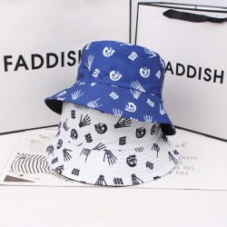 Cross-border Hawaiian-style reversible coconut palm print bucket hat, versatile and casual bucket hat for beach vacations