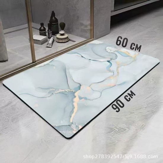 Cross-border TEMU cross-border marble diatom mud floor mats, non-slip and easy-care bathroom floor mats, wear-resistant entrance mats