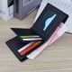 New men's wallet - short style wallet, multi-card slot men's youth fashionable simple wallet, thin style embossed horizontal style soft leather wallet