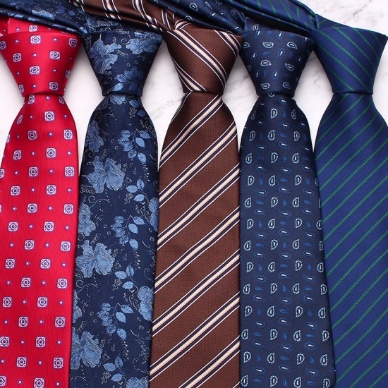 Lei'er new business series 8cm polyester jacquard tie for business suits, bulk tie in stock