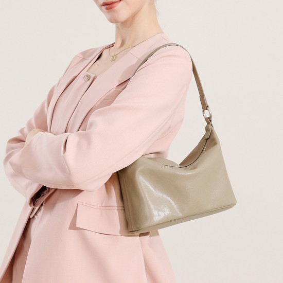 2025 top-grain vegetable-tanned cowhide vintage underarm classic Hobo bags, versatile spring and summer single-shoulder crossbody bags