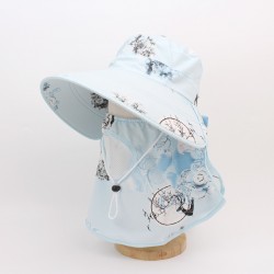 European and American cross-border cartoon animal print bucket hat, men's casual sun hat, reversible bucket hat