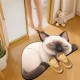 Cute 3D cat print diatom mud floor mats, non-slip, absorbent, quick-drying, easy-care foot mats for the bathroom and kitchen.