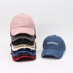 Women's baseball cap, versatile and casual, letter-embroidered soft-top sun hat, curved brim, flattering, small couple's hat for women