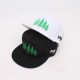 cross-border flat-brim hip-hop hat, versatile five-tree embroidered baseball cap, hard-top street dance trendy peaked cap