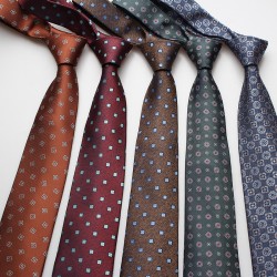 2025 new tie wholesale men's patterned business casual retro formal wear 8cm striped tie.