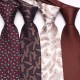 Lei'er burgundy men's tie, vintage groom wedding tie, yarn-dyed polyester silk business tie manufacturers in stock