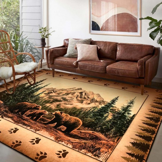 Cross-border American retro ethnic-style living room wall-to-wall carpet, non-slip and stain-resistant, bedroom, easy-care, bedside rug available for shipping