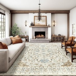 TEMU cross-border Bohemian decorative carpet for the living room, non-slip, easy-to-care bedside rug.