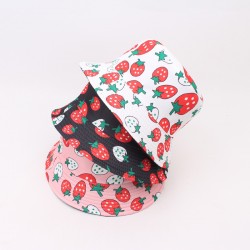 Cross-border Amazon vegetable print bucket hat, personalized casual sun protection hat, foldable reversible bucket hat