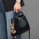 Women's Bucket Bag, 2025 New Style Genuine Leather Women's Bag, Large Capacity, Woven Bag Trendy crossbody handbags