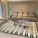 Wabi-sabi style living room rug, imitation cashmere non-slip carpet, luxurious large-area, full-coverage home bedroom bedside rug