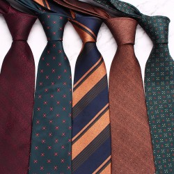 New 8cm hand-tied tie, men's business retro polyester paisley diagonal striped suit accessory tie wholesale