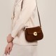 Yan Xiaofang women's bags, 2025 spring/summer new niche design, French retro textured frosted velvet commuter bag