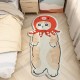 Cartoon cat-shaped rugs, comfortable, thickened bedside rugs for living rooms and coffee tables, easy-care rugs