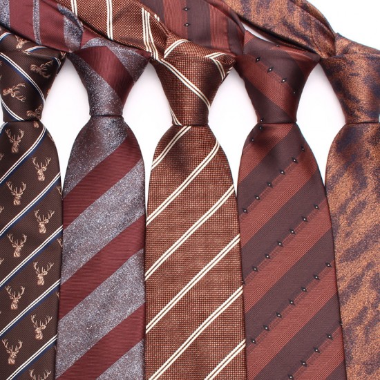 Lei'er new brown tie, 8cm men's business fashion polyester hand-tied tie in multiple colors. Lei'er new brown tie, 8cm men's business fashion polyester hand-tied tie in multiple colors.