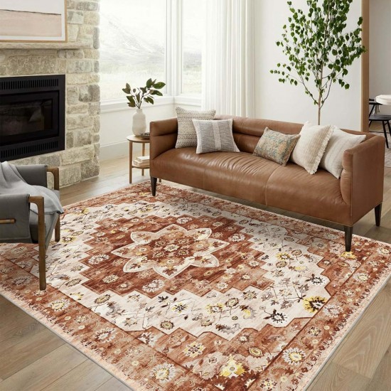 Cross-border light luxury vintage Persian carpets, stain-resistant, full-length coffee table mats for living rooms, bedroom decorative bedside rugs in stock