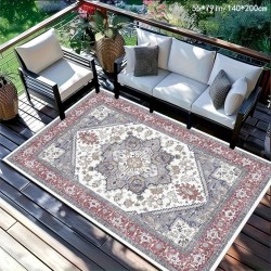 Cross-border TEMU Persian print carpet, easy-care sofa blanket for the living room, non-slip coffee table mat for the balcony.