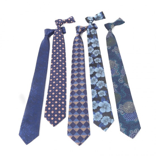 Lei'er new blue series 8cm polyester business suit jacquard ties, bulk tie manufacturers in stock