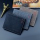 New style men's purse - short length, money clip, young man, multi-card slot card bag, fashionable patchwork casual thin soft leather bag
