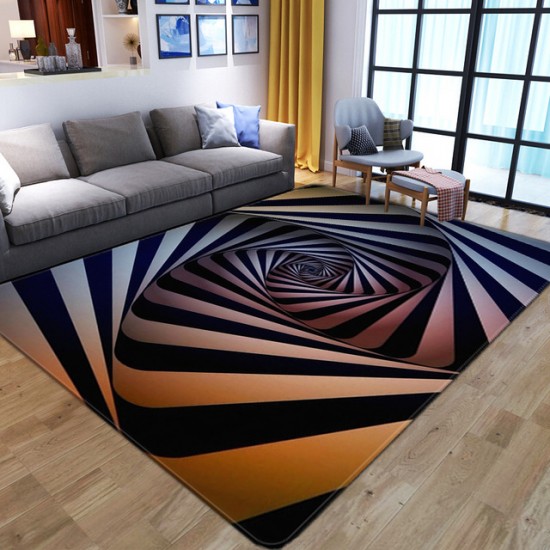 Cross-border carpets, living room sofa rugs, 3D vortex wall-to-wall carpets, creative three-dimensional floor mats available for shipping