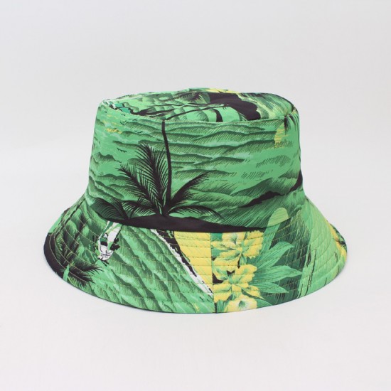 Cross-border American flag screen-printed bucket hat, foldable European and American striped five-star bucket hat, outdoor travel sun hat.