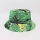 Cross-border American flag screen-printed bucket hat, foldable European and American striped five-star bucket hat, outdoor travel sun hat.