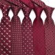 Lei'er burgundy men's tie, vintage groom wedding tie, striped polyester silk business tie, factory in stock