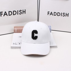 Women's baseball cap, Instagram, Yang Mi's same-style soft-top cap with letter C, versatile casual sun hat, soft-top trendy hat.