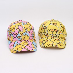 Foreign floral digitally printed baseball cap, outdoor sun protection and sun protection hat, versatile couple's curved brim sun hat.