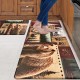 Cross-border American country-style long kitchen mats, absorbent, non-slip and wear-resistant, easy-care, two-piece set available for shipping