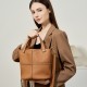 24 Early Autumn niche, versatile, new top-grain cowhide commuter large-capacity bucket bag, elegant shoulder bag, crossbody bag