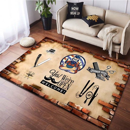 Cross-border Amazon American floor mat, stain-resistant and wear-resistant entryway floor mat, bedroom, living room, and coffee table rug
