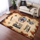 Cross-border Amazon American floor mat, stain-resistant and wear-resistant entryway floor mat, bedroom, living room, and coffee table rug