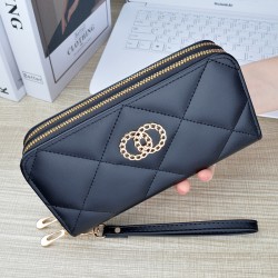 New style hand-held wallet for women - long style soft leather wallet with double layers, mother style fashionable simple large capacity zero money bag for mobile phone.