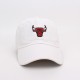 Women's baseball cap, washed and distressed coated cap, bull head embroidered sun hat, outdoor hiking sun hat for men