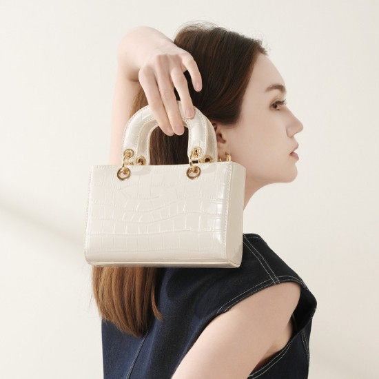 Women's bags, 2025 new Princess Diana bag, genuine leather crossbody bag, commuter cowhide handbag